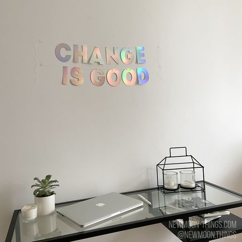 Гірлянда "Change is good" голографічна / art G13-h