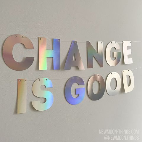 Гирлянда "Change is good" голографическая / art G13-h