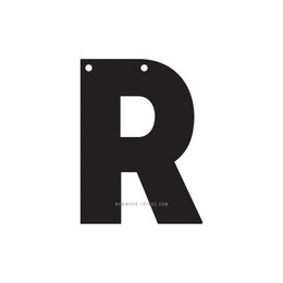 Буква "R" черная / art w47-b