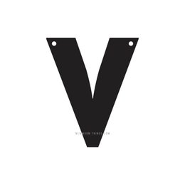 Буква "V" черная / art w50-b