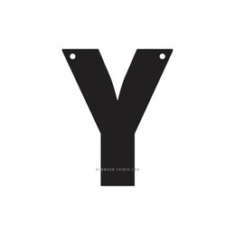 Буква "Y" черная / art w52-b