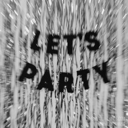 Гирлянда "Let's party" черная / art G19-b