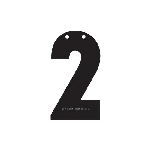 Цифра "2" чорна / art n2-b