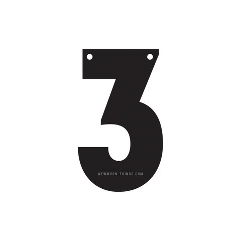 Цифра "3" чорна / art n3-b
