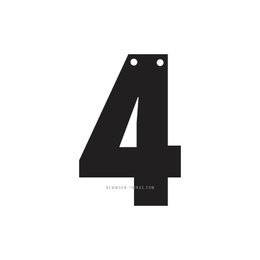 Цифра "4" чорна / art n4-b