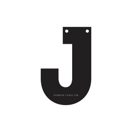 Буква "J" черная / art w43-b