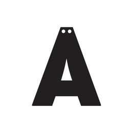 Буква "А" чорна / art w01-b