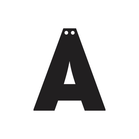 Буква "А" черная / art w01-b
