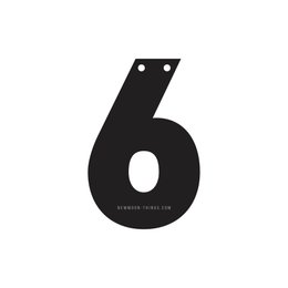 Цифра "6" чорна / art n6-b