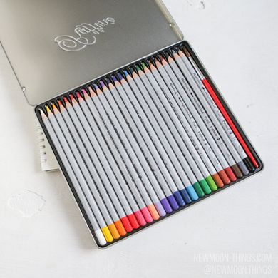 Кольорові олівці "Акварельні 24 кольору" в метал. пеналі/artR54
