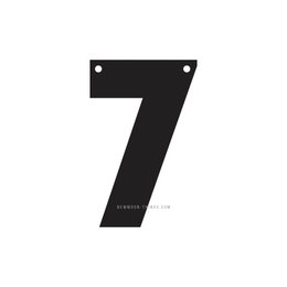 Цифра "7" чёрная / art n7-b