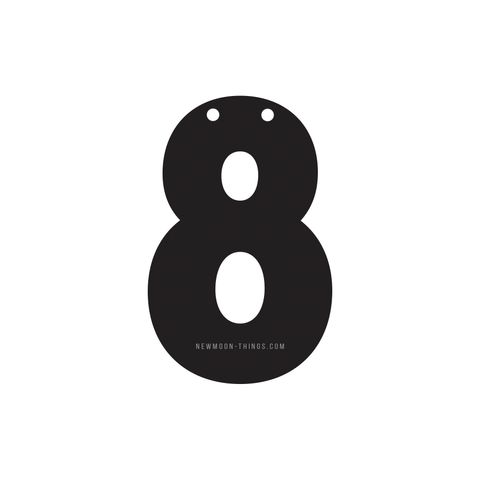 Цифра "8" чёрная / art n8-b