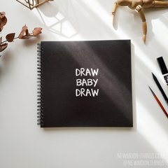 Скетчбук "Black - Draw baby draw" /art904