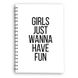 Блокнот "Girls just wanna have fun" /art204, с чистыми листами