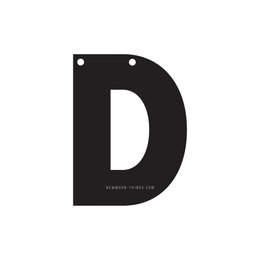 Буква "D" черная / art w39-b