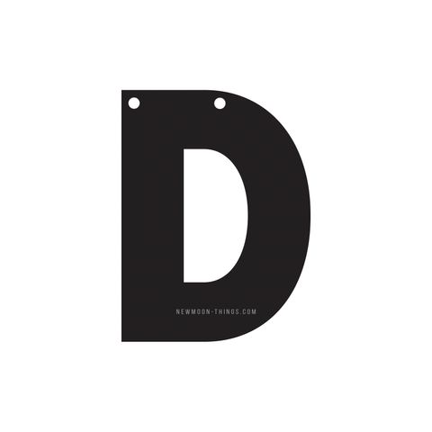 Буква "D" чорна / art w39-b