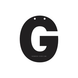 Буква "G" черная / art w41-b
