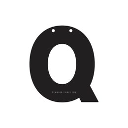 Буква "Q" черная / art w46-b